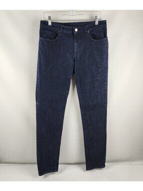 Versace Collection Jeans Womens 32x32 Blue Classic Straight Leg Jeans Logo